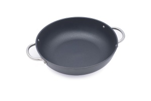 Tigaie antiaderenta profesionala RISOLI O32, grosime mare, aluminiu turnat, manere din otel inoxidabil 18/10, fabricata in Italia - Img 1