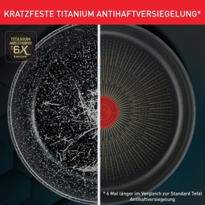 Tigaie cu inductie Tefal Unlimited On 32 cm cu acoperire antiaderenta din titan rezistenta la zgarieturi, semnal termic la temperatura ideala de prajire, fara PFOA, potrivita pentru toate tipurile de aragaz, negru, G25908 - Img 4