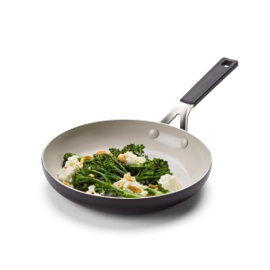 Tigaie din aluminiu KitchenAid 24 cm, antiaderenta ceramica, neagra - Img 4
