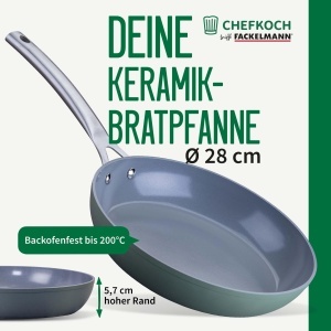 Tigaie FACKELMANN Stuttgart 28 cm, Aluminiu, Antiaderenta, PFAS-free - Img 2