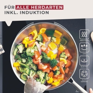 Tigaie Fackelmann VITA3 20 cm, inox, cu maner ergonomic, pentru toate tipurile de plite - Img 6