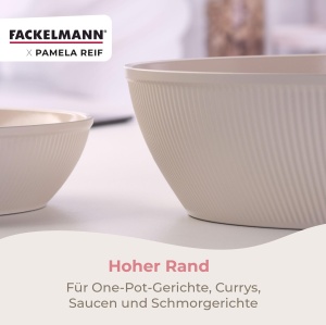 Tigaie Fackelmann x Pamela Reif 28 cm Aluminiu Recilat Antiaderenta Ceramica Pastel-Beige - Img 8