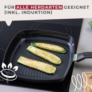 Tigaie grill Fackelmann Brandao 26 cm aluminiu reciclat strat ceramic fara PFAS compatibila inductie - Img 5