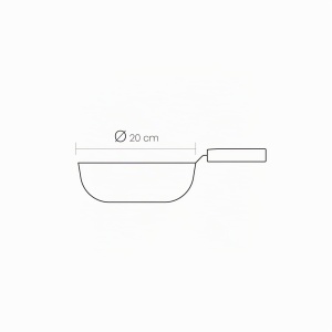 Tigaie pentru omleta Ibili Venus 20 cm, inox, negrurosu - Img 2