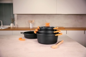 Tigaie Tescoma SmartCLICK 28 cm, cu manere detasabile din silicon - Img 5