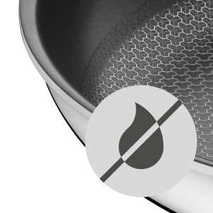 Tigaie WMF Profi Resist inductie 24 cm, acoperit cu material multistrat, rezistent la zgarieturi, structura fagure, maner din otel inoxidabil, rezistent la cuptor - Img 6