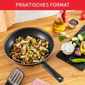 Tigaie wok Tefal Day by Day On 28 cm, antiaderenta, Thermo-Signal, aluminiu - Img 5
