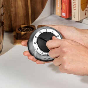 Timer mecanic de bucatarie SALTER 60 minute, din otel inoxidabil, cu alarma puternica - Img 4
