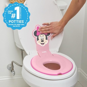 Toaleta pentru copii Bright Starts Disney Minnie Maus, Ruschfest, Roz, Usor de Montat - Img 3