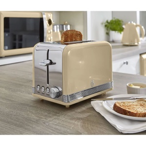 Toaster 2 felii Swan Retro ST19010CNEU, 815W, 6 trepte de rumenire, crem - Img 2