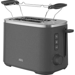 Toaster AEG Deli, 7 setari de rumenire, functie de dezghetare, culoare antracit