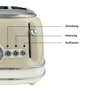Toaster Ariete Vintage 156, 4 felii, 1600W, culoare bej - Img 5