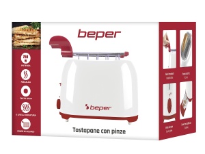 Toaster BEPER P101TOS100, 2 feliute, 7 niveluri rumenire, inox - Img 5