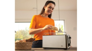 Toaster Braun HT5220BK cu 2 fante extra-lungi si 8 trepte de rumenire, negru - Img 4
