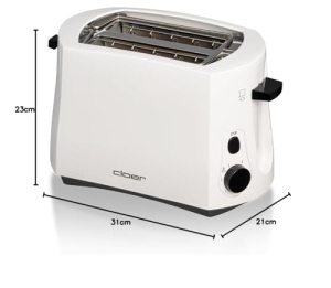 Toaster Cloer 331 825W Alb 2 felii Brotchenaufsatz integrat - Img 9