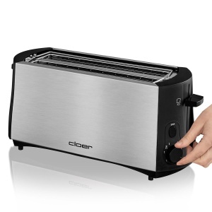 Toaster Cloer 3719 pentru 4 felii, 1380 W, negruinox - Img 6
