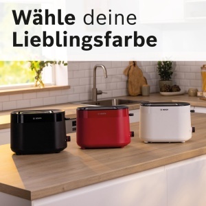 Toaster compact Bosch MyMoment TAT2M124, 800W, 2 felii, functie de decongelare, rosu mat - Img 7