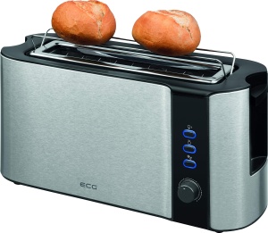 Toaster ECG ST 10630 SS, 2 feliute, 6 niveluri intensitate, inox negru-silver - Img 5