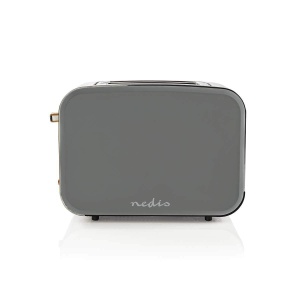 Toaster Nedis Soft Touch pentru 2 felii, 6 niveluri de rumenire, gri - Img 5