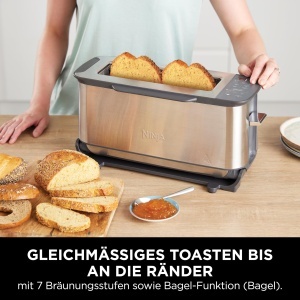 Toaster Ninja Foodi 3-in-1, Grill si Panini-Presa, Inox, ST202EU - Img 5