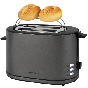 Toaster ProfiCook PC TA 1291, 2 felii, 950W, inox mat, functie de dezghetare