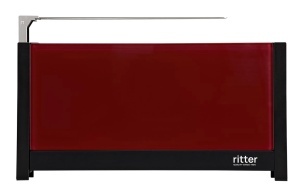 Toaster Ritter Volcano 5, extra schmal, cu suport pentru chifle, rosu