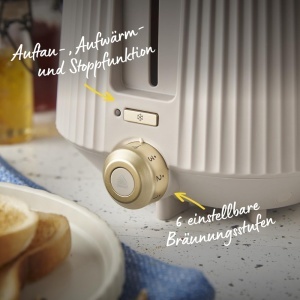 Toaster Russell Hobbs Bronte 2 felii, 6 niveluri de rumenire, finisaj mat, culoare piatra - Img 3