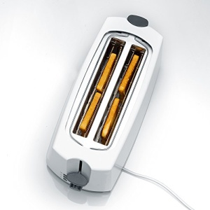 Toaster Severin AT 2234, 1400 W, 4 felii, cu suport pentru chifle, gri-alb - Img 6