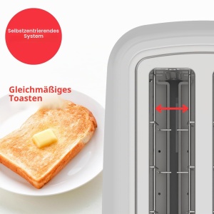 Toaster Solac Buon Giorno Double 1200W, 2 fante, Alb - Img 6