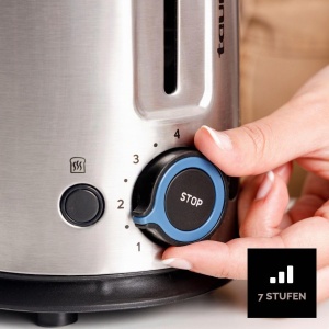 Toaster Taurus Mytoast Legend 1000 W, inox, extra lat, 7 niveluri rumenire - Img 4