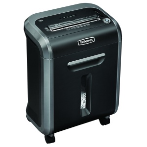 Tocator de hartie Fellowes cu 16 coli, taiat particule (P4) pentru birou, Powershred 79Ci, cu tehnologie 100% fara blocaj, Safesense, sistem de economisire a energiei, cos de reciclare de 23 litri, tocator CD - Img 1