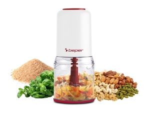 Tocator electric Beper, 500 ml, 400 W, alb, lame din otel inoxidabil