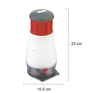 Tocator legume Zyliss Zick Zick 2, Plasticotel inoxidabil, AlbRosu, cu 5 ani garantie - Img 3