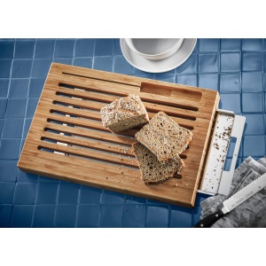 Tocator WMF din Bambus 44x27 cm cu Tava pentru Firimituri Suprafata Reversibila - Img 2