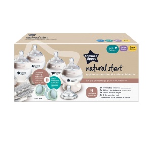 Tommee Tippee - Set de pornire naturala pentru nou-nascuti, biberoane anti-colici (150 si 260 ml), asemanatoare sanului. Tetina (medie), autosterilizare si accesorii - Img 2