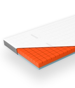 Topper ergonomic Genius eazzzy Premium Cube 140 x 200 cm, 9 cm inaltime, 2 in 1