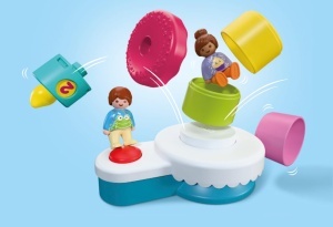 Tort de aniversare PLAYMOBIL JUNIOR 72086 cu figurine si iluminare rotativa, pentru copii 1-4 ani - Img 4