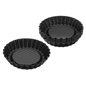 Torteletts Zenker Black Metallic 6 forme, 10,5 cm, antiaderente, otel