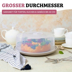 Tortena cu capac Westmark, 30 cm, transparent, cu maner - Img 3