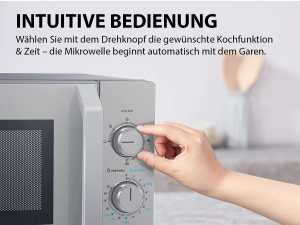 Toshiba MW2-MG20PF(SL) Cuptor cu microunde cu functie de gratar crocant si gatit combinat, 5 niveluri de putere, putere gratar de 1000 W, argintiu - Img 2