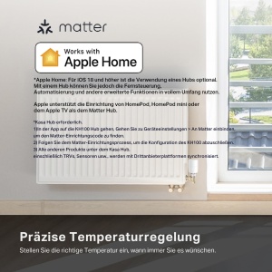 TP-Link Kasa Smart Radiator Thermostat - Wifi Starter Kit, include 1 termostat si 1 hub, control incalzire (Kasa App, Geofencing, detectare deschidere ferestre), Matter, Alexa - Img 3