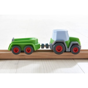 Tractor cu Remorca HABA 305562, Jucarie pentru Copii de la 2 Ani, Verde - Img 3