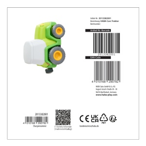 Tractor HABA Cars 2013382001 cu motor cu inertie, din plastic reciclat, 8.5 cm - Img 6