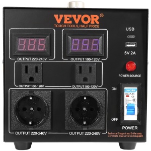 Transformator VEVOR SV-2000VA 2000W cu 4 prize si USB - Img 9