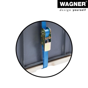 Transportroller WAGNER MM 1327, 300 kg, 59 x 29 cm, cu roti din cauciuc - Img 7