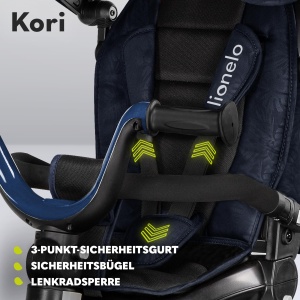 Tricicleta Lionelo Kori pentru copii 15-5 ani cadru din magneziu roti din PU scaun rotativ - Img 3