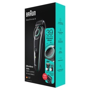Trimmer barba Braun BT3341 NegruVerde 39 setari lungime lame durabile - Img 9