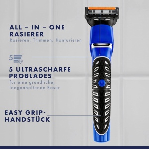 Trimmer Gillette Fusion 5 Styler, negru, waterproof, cu 3 kammaufsets - Img 7