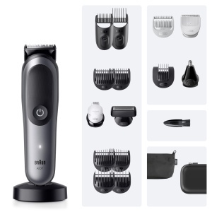 Trimmer multifunctional Braun Multigroom Series 7, 18-in-1, gri, 120 minute autonomie - Img 6