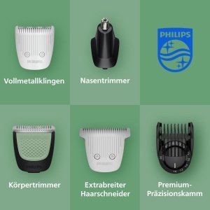 Trimmer multifunctional Philips Series 9000 MG956130, 23 accesorii, 27 lungimi, lame autoascutite, autonomie 120 min - Img 4